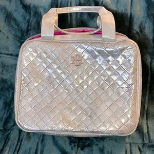 Champagne Quilted Cosmetic Bag